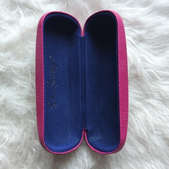 Lilly Pulitzer Pink Pebbled Leather Eyeglasses Case - Picture 6 of 10